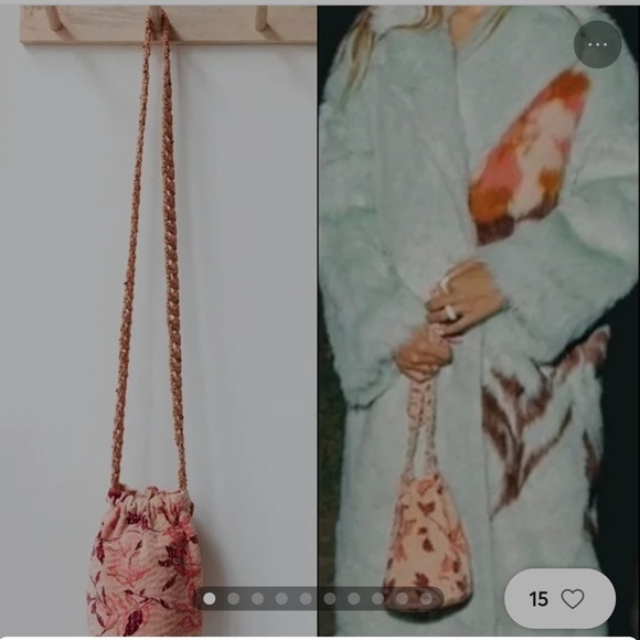 BNWT Free People Blush Velvet Moon π beaded Crossbody bag πΈπβοΈ - Picture 8 of 8